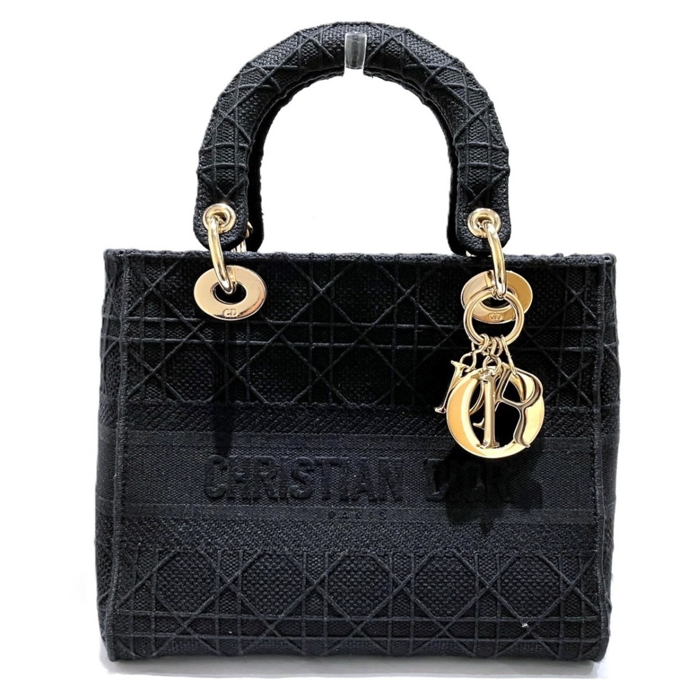 Christian Dior Lady D-Lite handbag, cotton canvas.